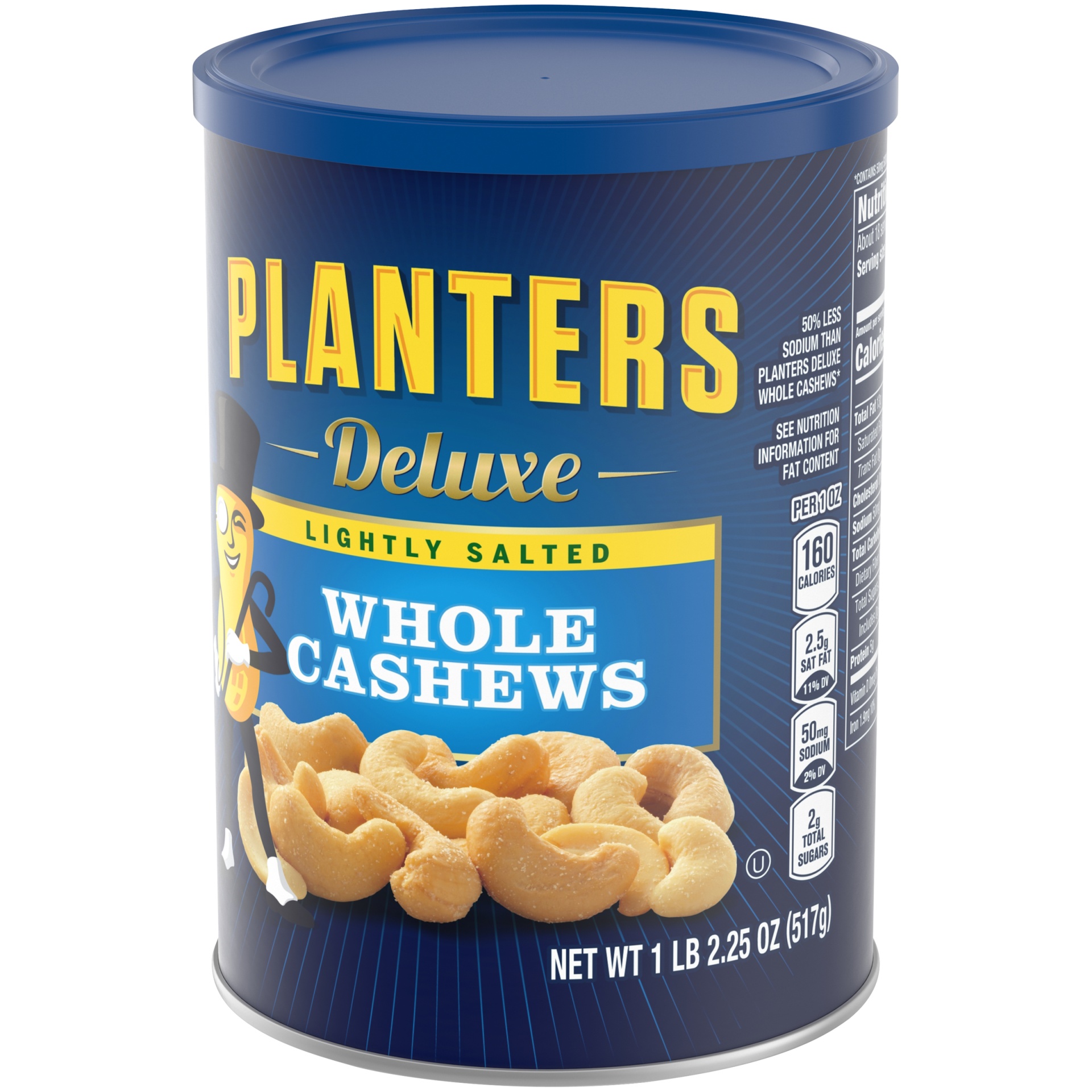 slide 4 of 13, Planters Deluxe Whole Lightly Salted Cashews 18.25 oz, 18.25 oz