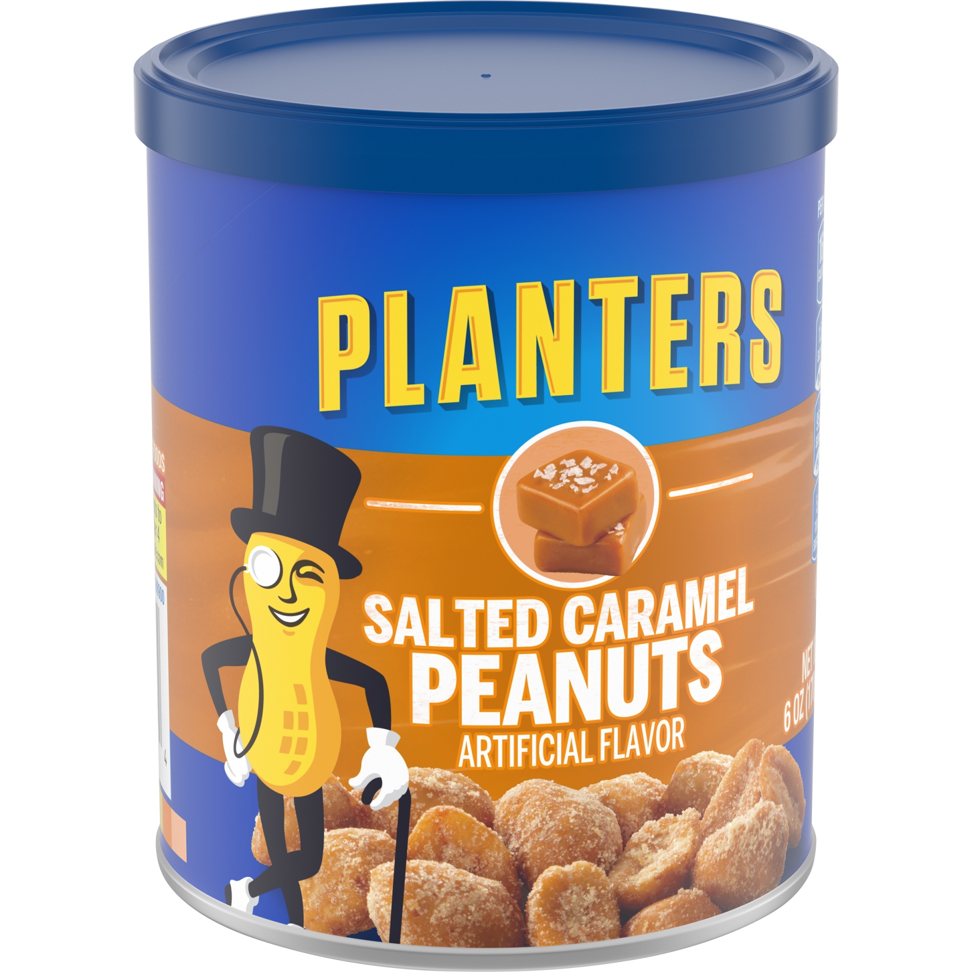 slide 4 of 7, Planters Salted Caramel Peanuts, 6 oz Canister, 6 oz