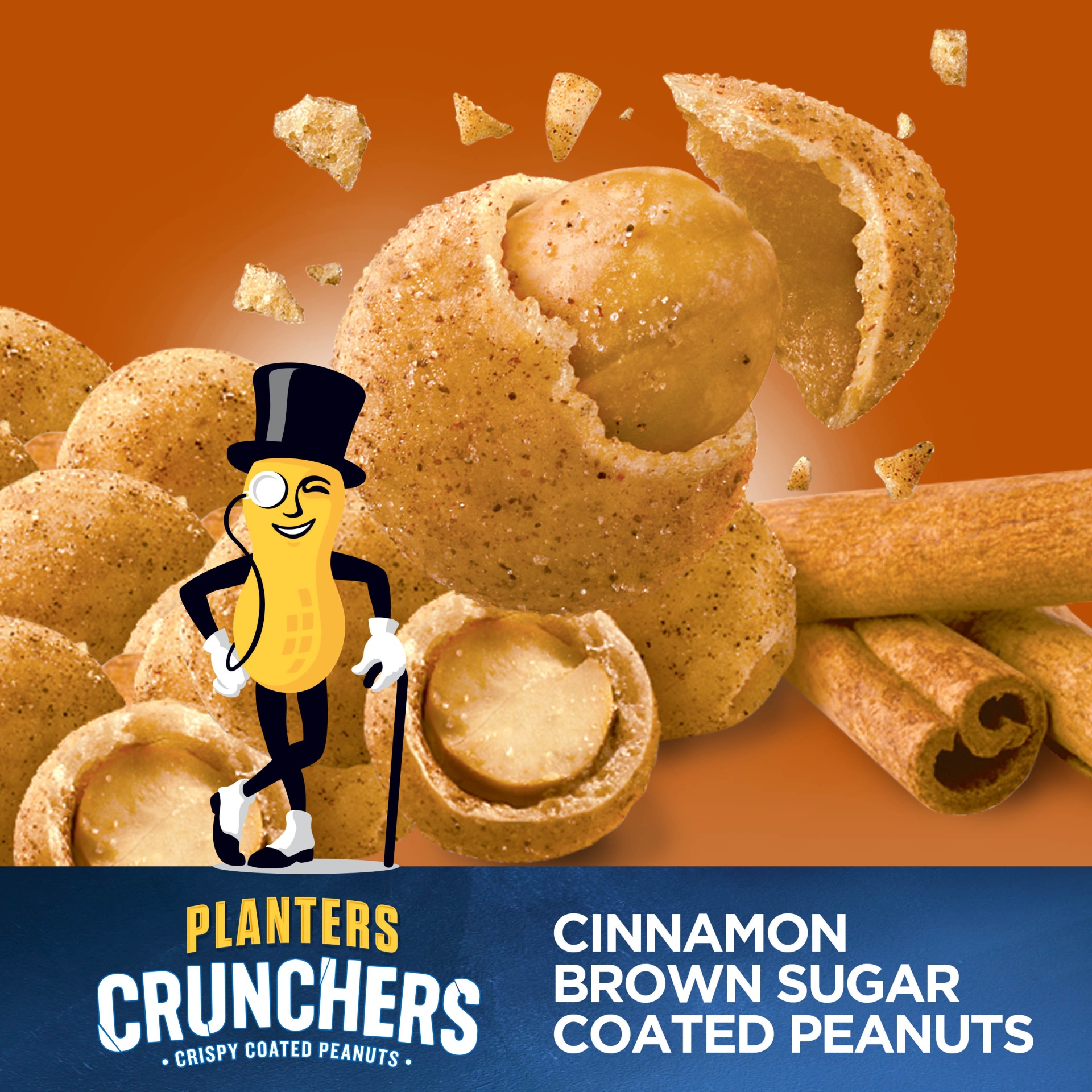 slide 4 of 10, Planters Crunchers Cinnamon Brown Sugar Crispy Coated Peanuts, 7 oz