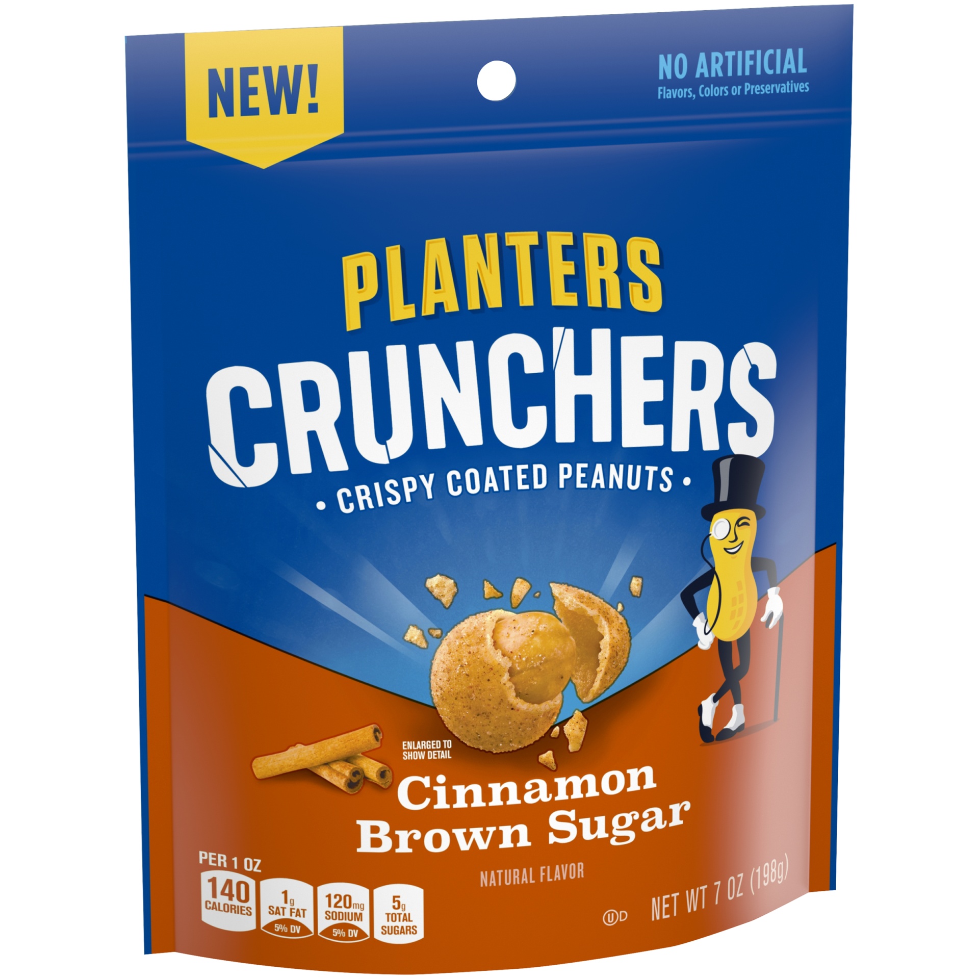 slide 5 of 10, Planters Crunchers Cinnamon Brown Sugar Crispy Coated Peanuts, 7 oz