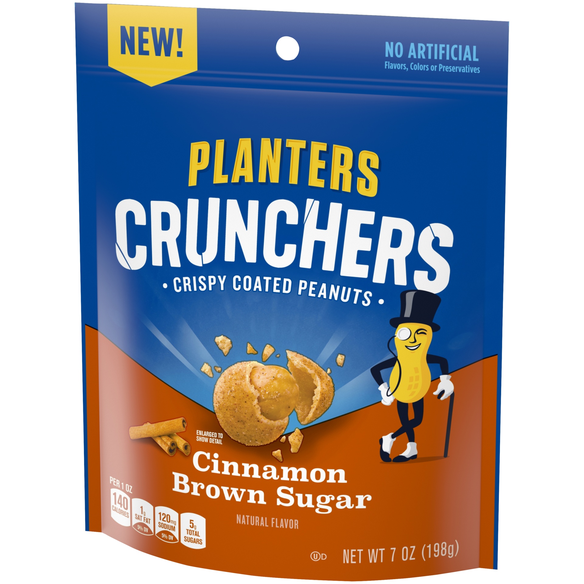 slide 9 of 10, Planters Crunchers Cinnamon Brown Sugar Crispy Coated Peanuts, 7 oz