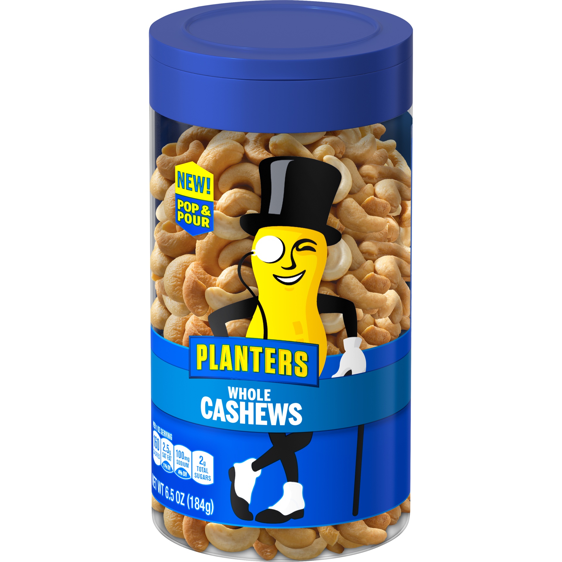 slide 5 of 14, Planters Whole Salted Cashews 6.5 oz, 6.5 oz