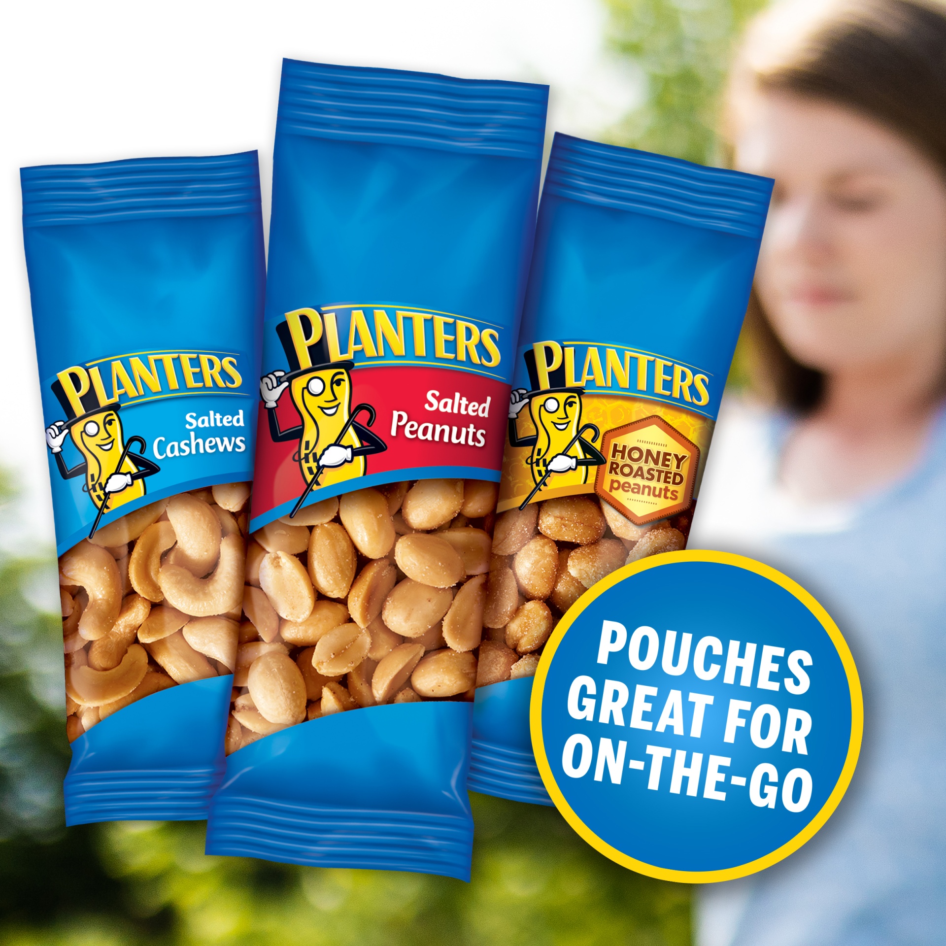 slide 15 of 15, Planters Salted Cashews, Salted Peanuts & Honey Roasted Peanuts Variety Pack Packs, 24 ct