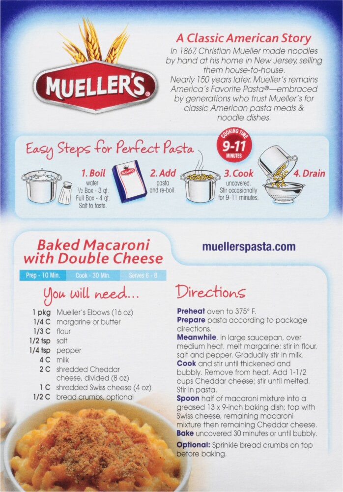 slide 6 of 6, Mueller's Elbows 16 oz, 16 oz