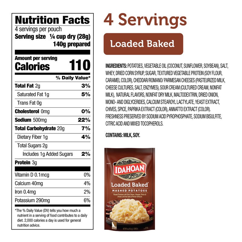 slide 3 of 5, Idahoan Mashed Potatoes, 4 oz