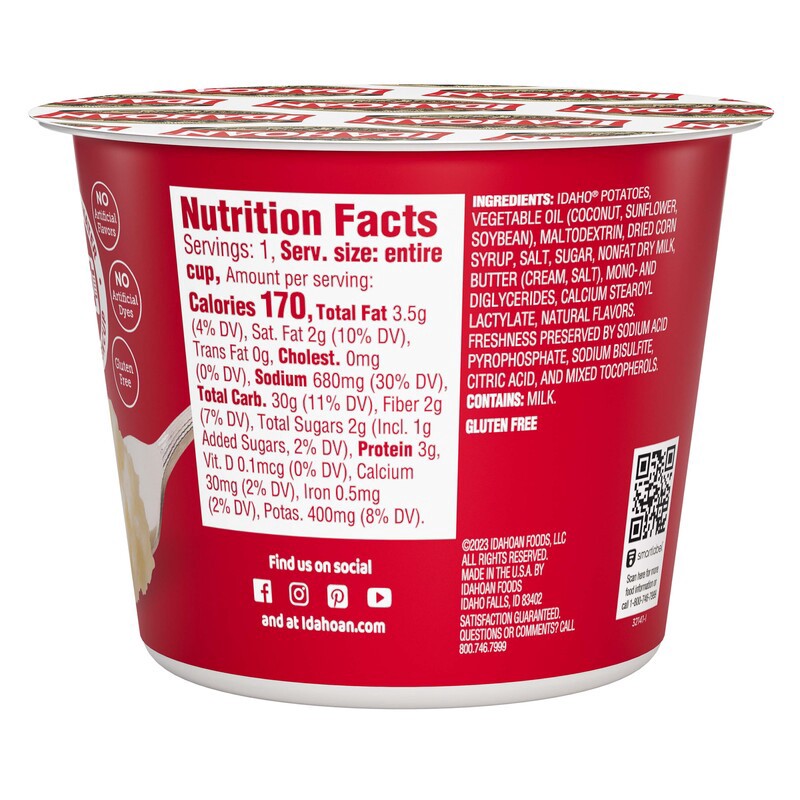 slide 5 of 5, Idahoan Buttery Homestyle Mashed Potatoes Cup, 1.5 oz