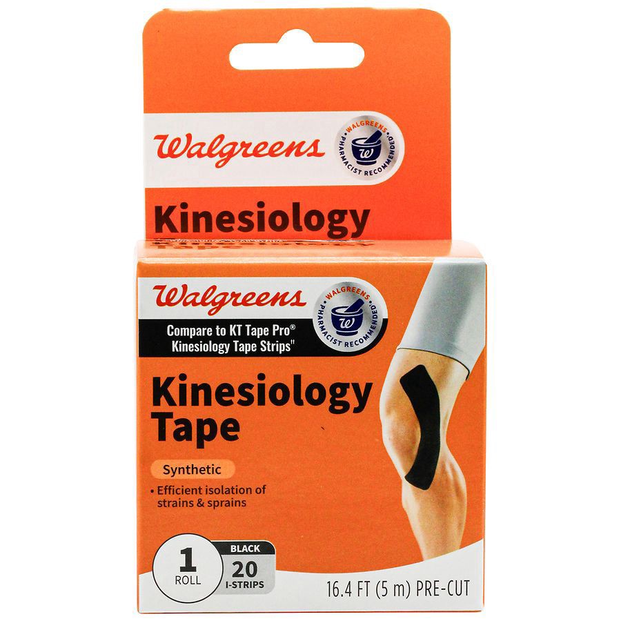 slide 1 of 4, Walgreens Black Synthetic Kinesiology Tape I-Strips, 20 ct