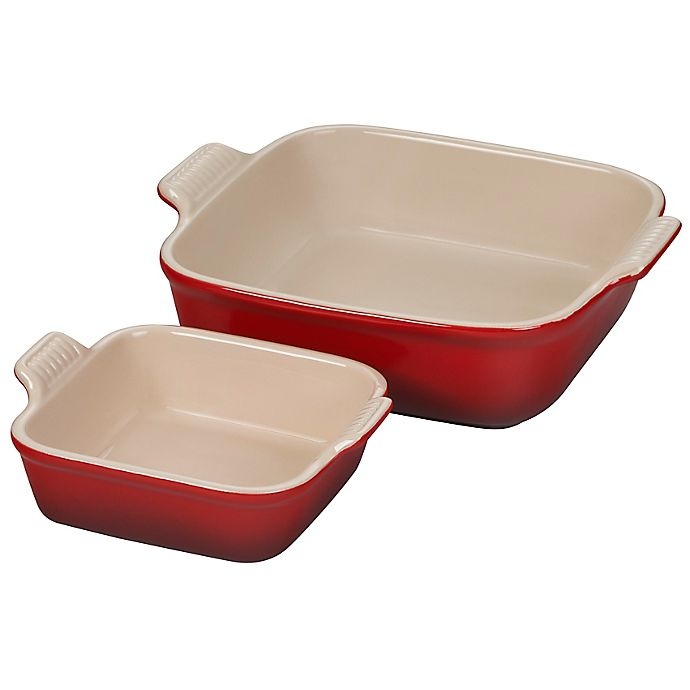 slide 1 of 1, Le Creuset Heritage Square Baking Dish Set - Cerise, 2 ct