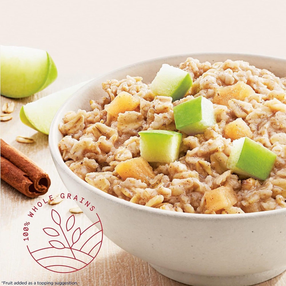 slide 3 of 4, Quaker Oatmeal, Instant, Apples & Cinnamon, 8 ct