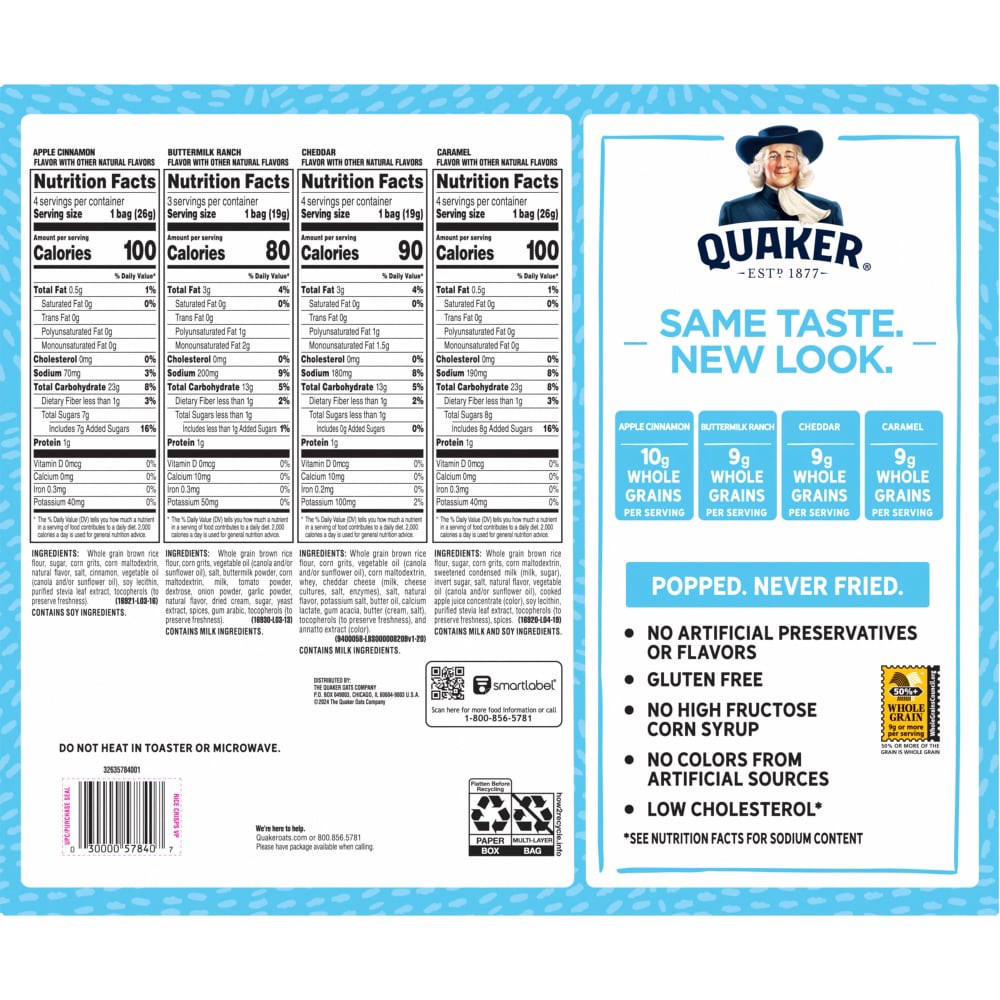 slide 4 of 4, Quaker Rice Crisps Sweet & Savory Mix Variety 12.02 Oz 15 Count, 15 ct