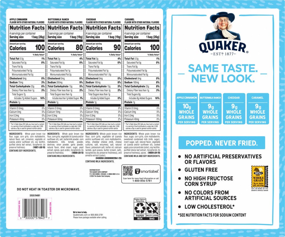 slide 3 of 4, Quaker Rice Crisps Sweet & Savory Mix Variety 12.02 Oz 15 Count, 15 ct