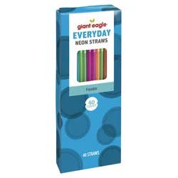 Giant Eagle Neon Flexible Straws