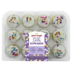 Giant Eagle Two-Bite Cupcakes, Vanilla