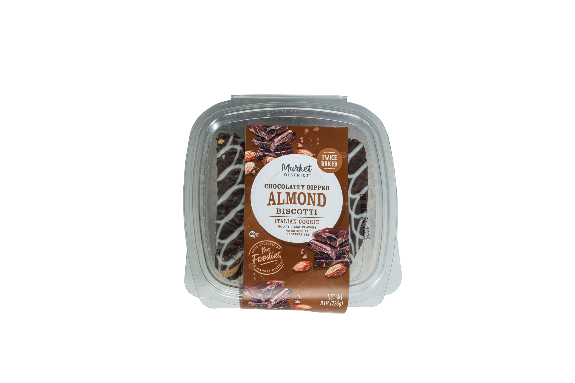 slide 2 of 2, Market District Chocolate Dipped Biscotti - 8 oz, 8 oz