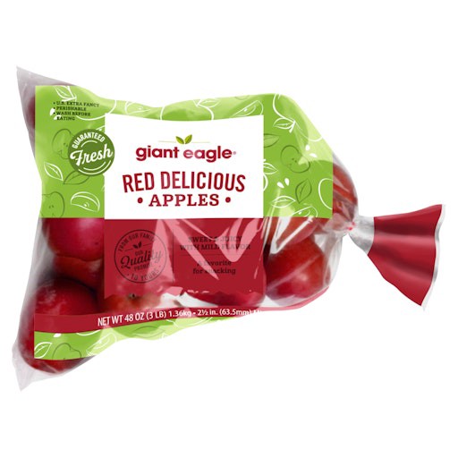 slide 1 of 1, Giant Eagle Red Delicious Apples 3Lb, 3 lb