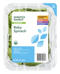Nature's Basket Baby Spinach, Organic
