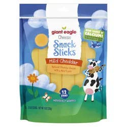 Giant Eagle Mild Cheddar Cheese Sticks - 9 oz