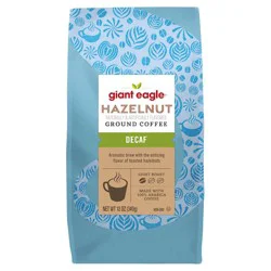Giant Eagle 100% Arabica Ground Coffee, Hazelnut, Light Roast, Decaf
