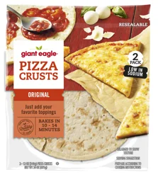 Giant Eagle Pizza Crusts, Original, 2 Pack