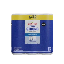 Giant Eagle Extra Strong Paper Towels, 6 Rolls