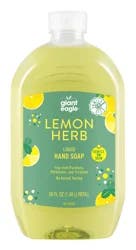 Giant Eagle Lemon Herb Liquid Hand Soap Refill, 50 Fl Oz, Family Size