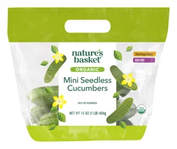 Nature's Basket Cucumbers, Mini, Seedless, Organic
