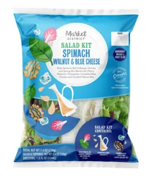 Market District Salad Kit, Spinach Walnut and Blue Cheese