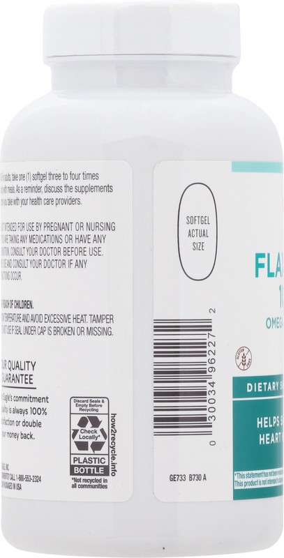 slide 2 of 5, Ge Flaxseed Oil, 180 ct