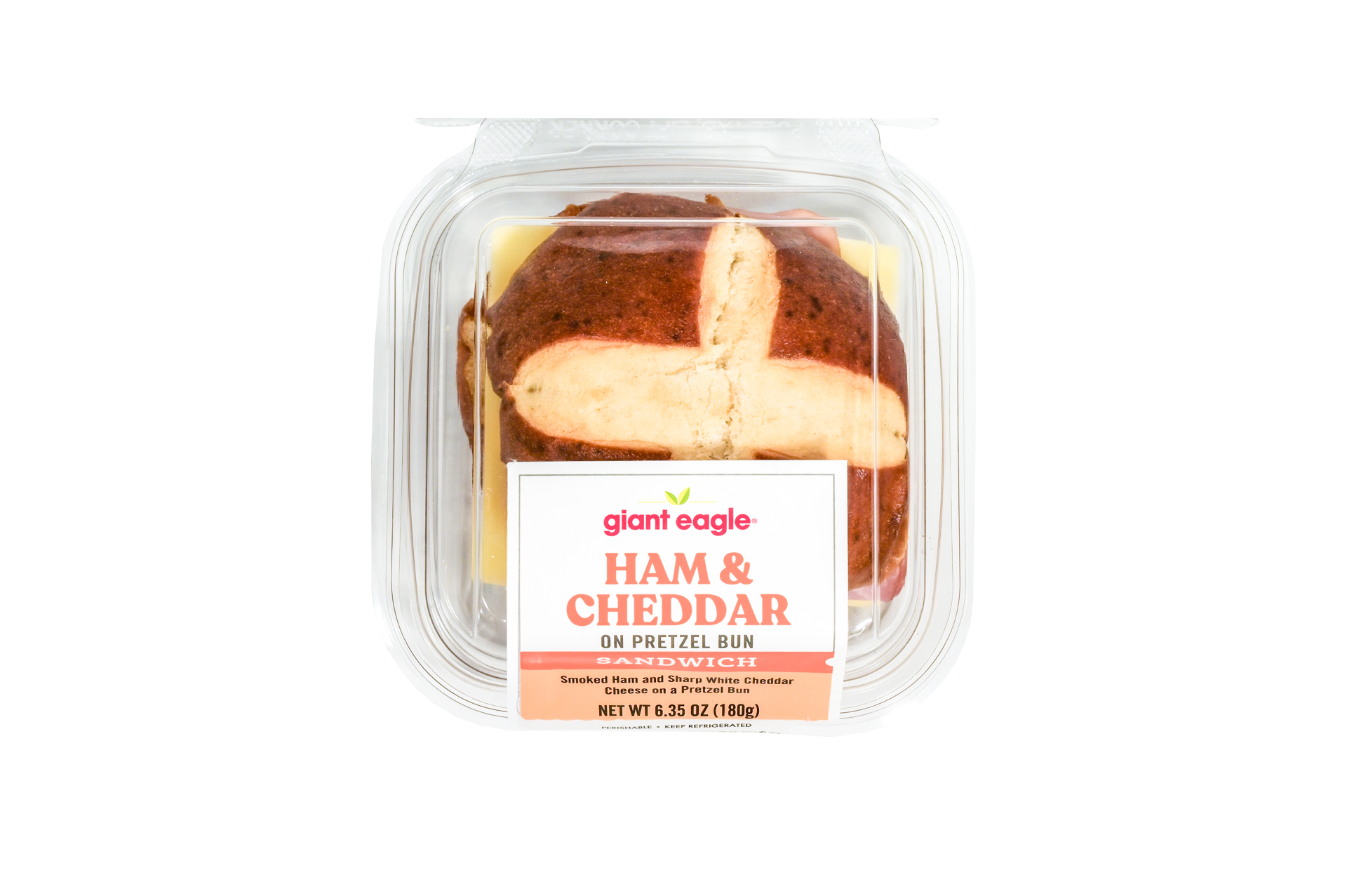 slide 2 of 2, Ge Ham & Cheddar Pretzel, 1 ct