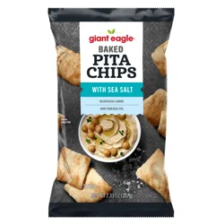 Giant Eagle Baked Pita Chips, Sea Salt