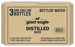 Giant Eagle Distilled Water, 3pack, 1 gallon each