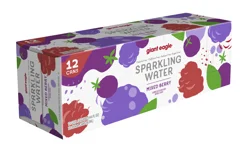 Giant Eagle Sparkling Water Mixed Berry, 12 Pack