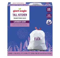 Giant Eagle Trash Bags, Lavender Scent, 13 Gallon