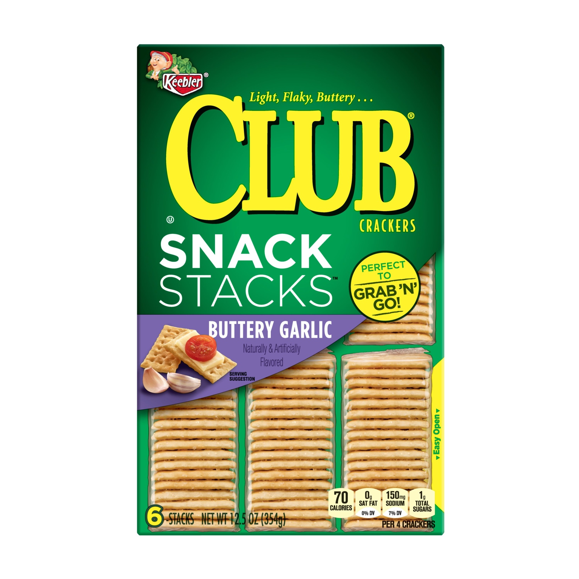 slide 3 of 7, Club Snack Stacks Buttery Garlic, 12.5 oz