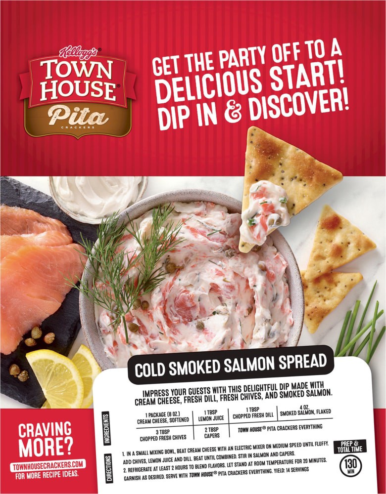 slide 3 of 6, Town House Pita Crackers Everything Flavor Oven Baked Crackers, 9.5 oz