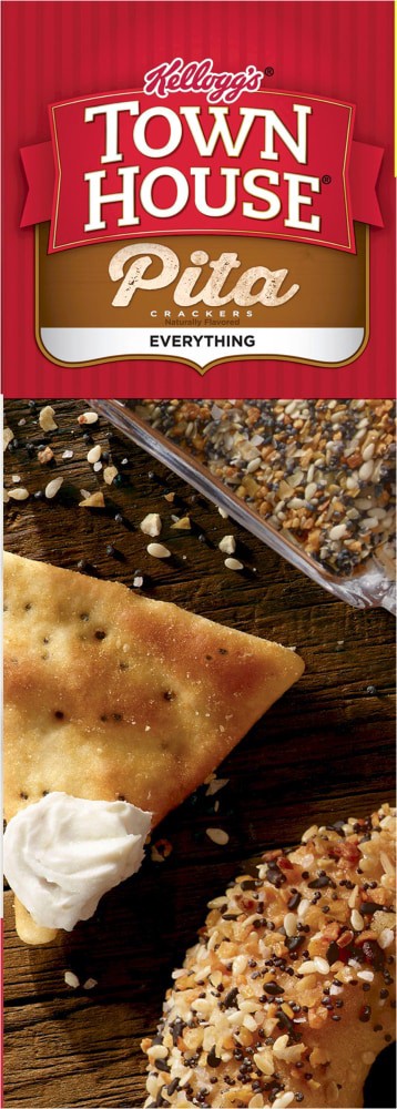 slide 4 of 6, Town House Pita Crackers Everything Flavor Oven Baked Crackers, 9.5 oz