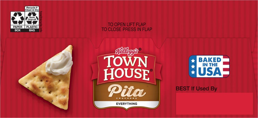 slide 2 of 6, Town House Pita Crackers Everything Flavor Oven Baked Crackers, 9.5 oz
