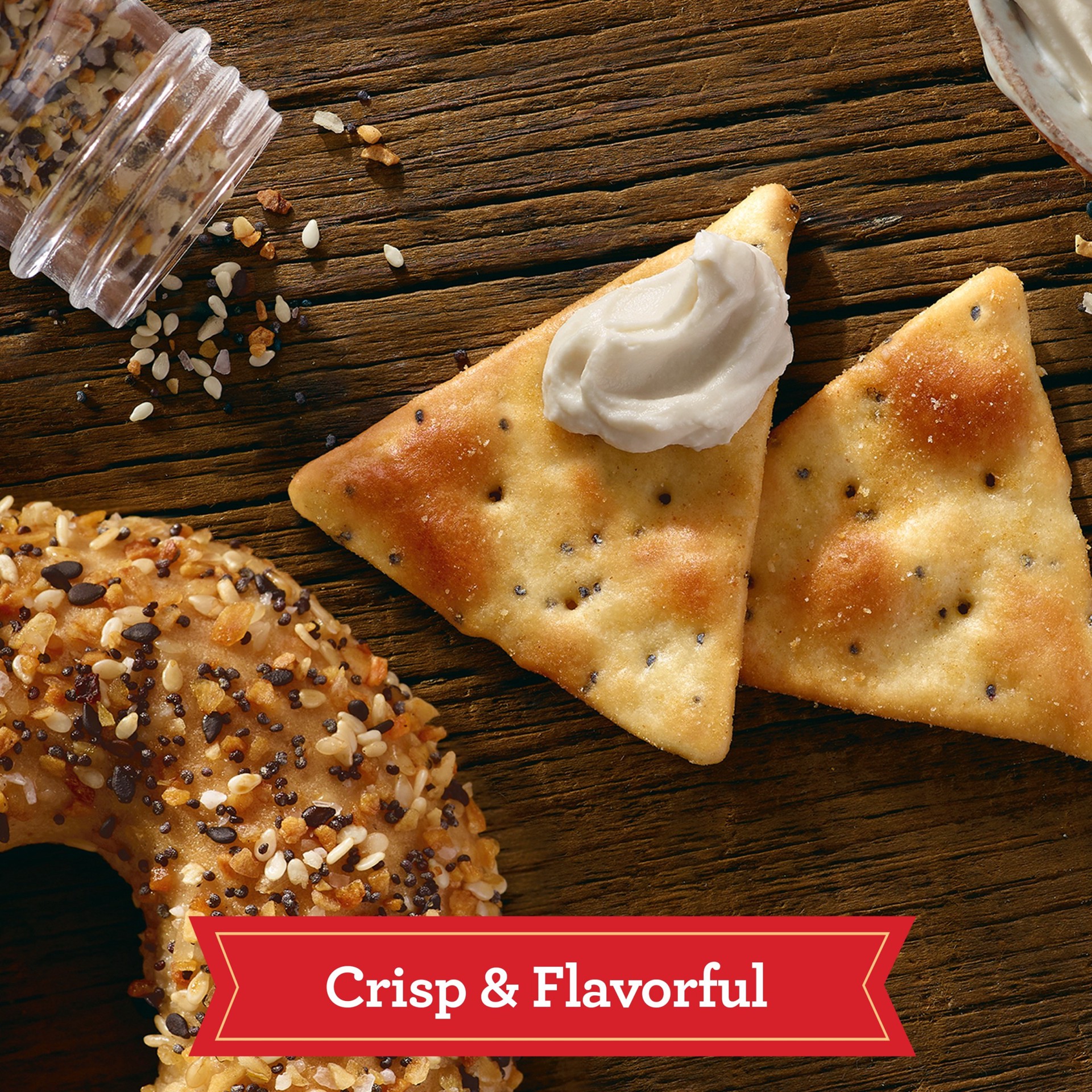 slide 2 of 5, Town House Pita Crackers Everything Flavor Oven Baked Crackers, 9.5 oz