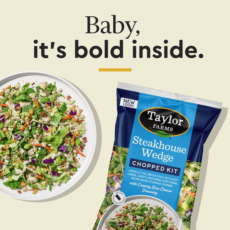 slide 4 of 5, Taylor Farms Steakhouse Wedge Chopped Salad Kit, 12.87 oz