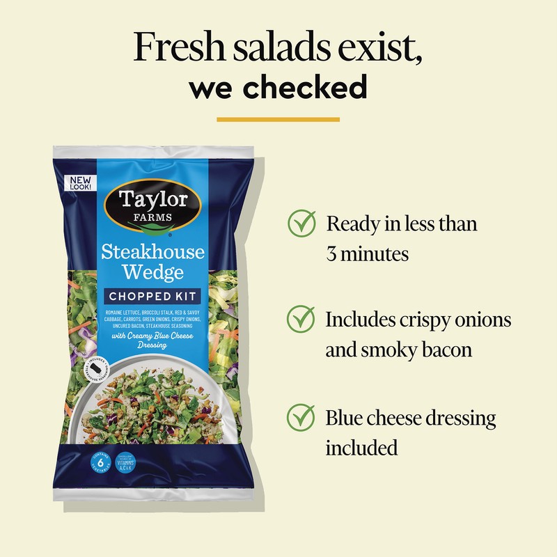 slide 5 of 5, Taylor Farms Steakhouse Wedge Chopped Salad Kit, 12.87 oz