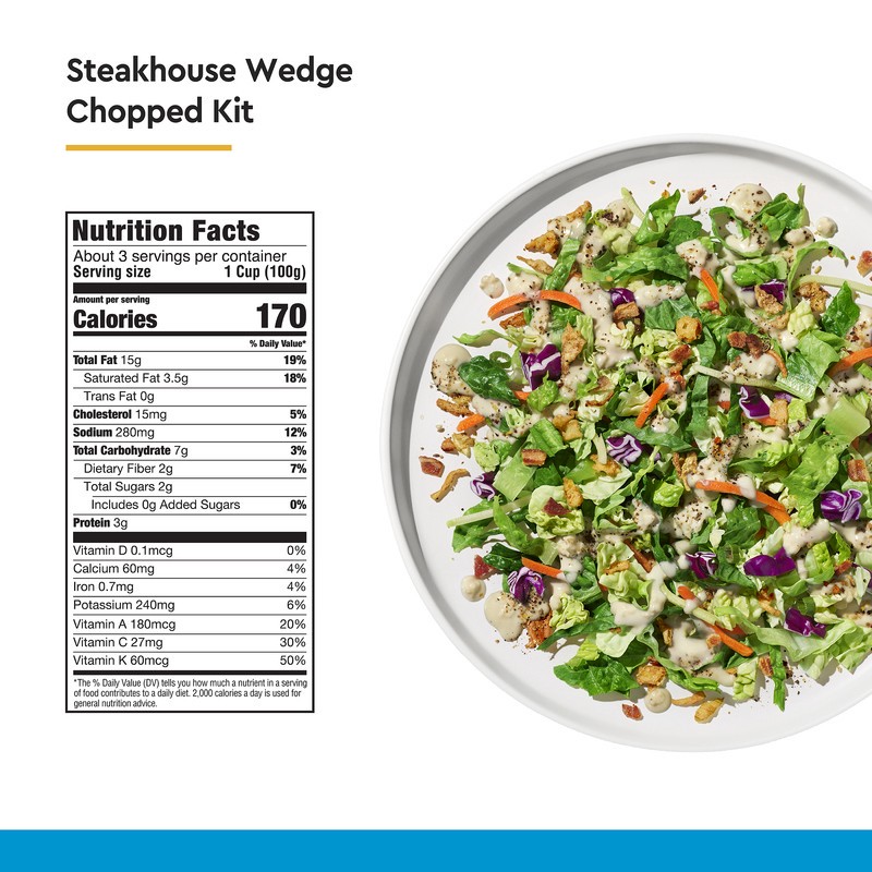 slide 2 of 5, Taylor Farms Steakhouse Wedge Chopped Salad Kit, 12.87 oz