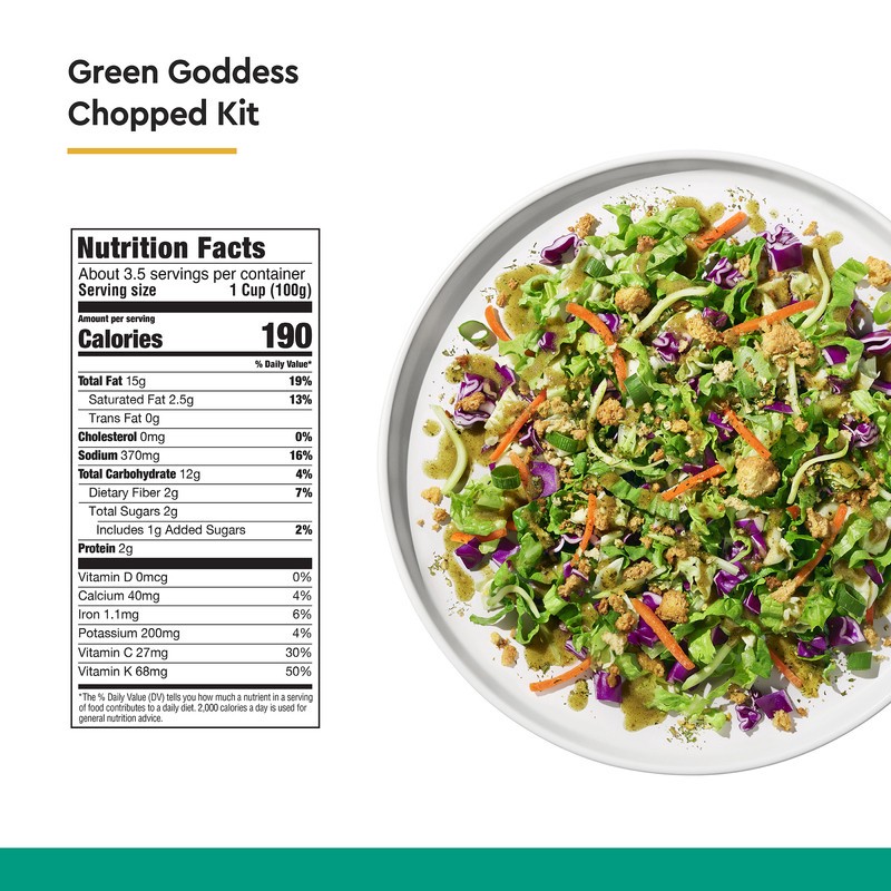 slide 5 of 5, Taylor Farms Green Goddess Chopped Salad Kit, 11.57 oz