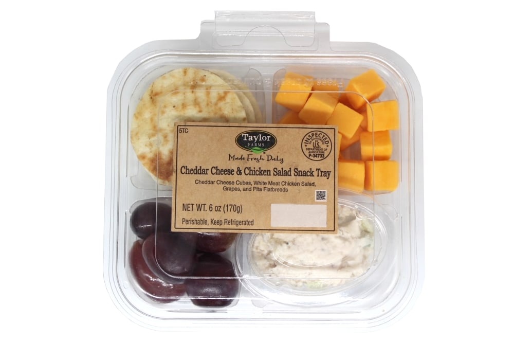 slide 4 of 4, Taylor Farms Cheddar Cheese & Chicken Salad Snack Tray, 6 oz