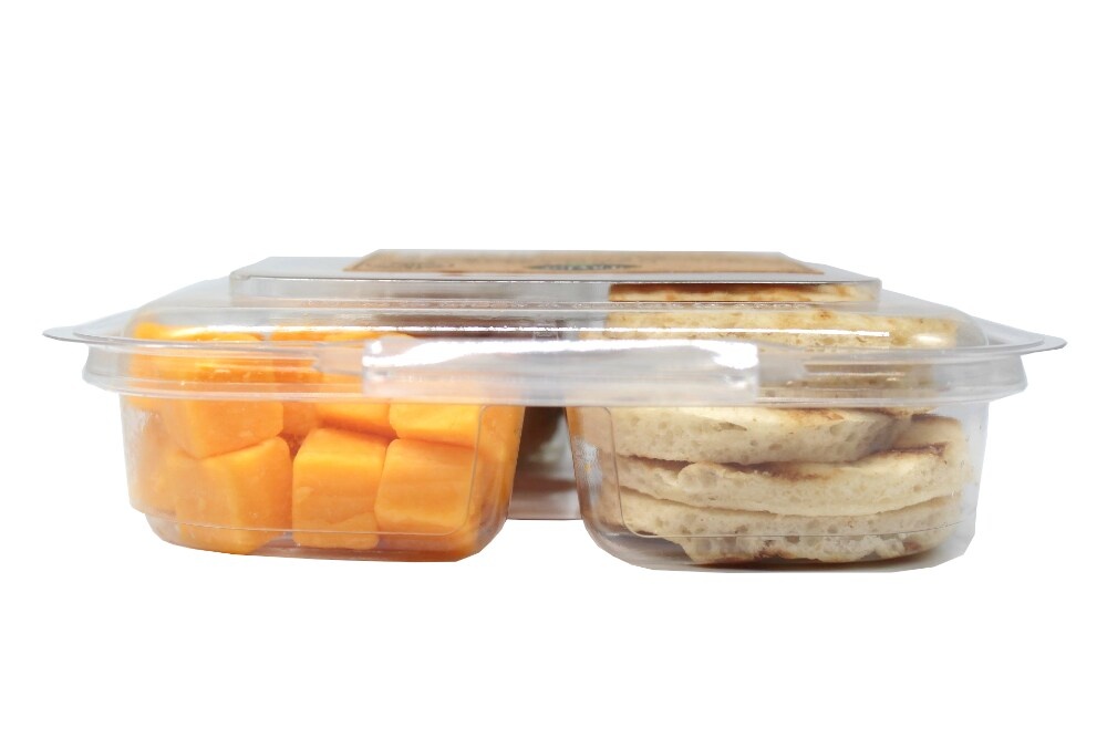 slide 3 of 4, Taylor Farms Cheddar Cheese & Chicken Salad Snack Tray, 6 oz
