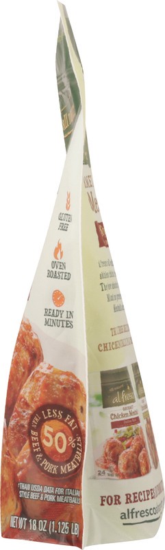 slide 5 of 5, Al Fresco Gourmet Italian Style Chicken Meatballs 18 oz, 18 oz