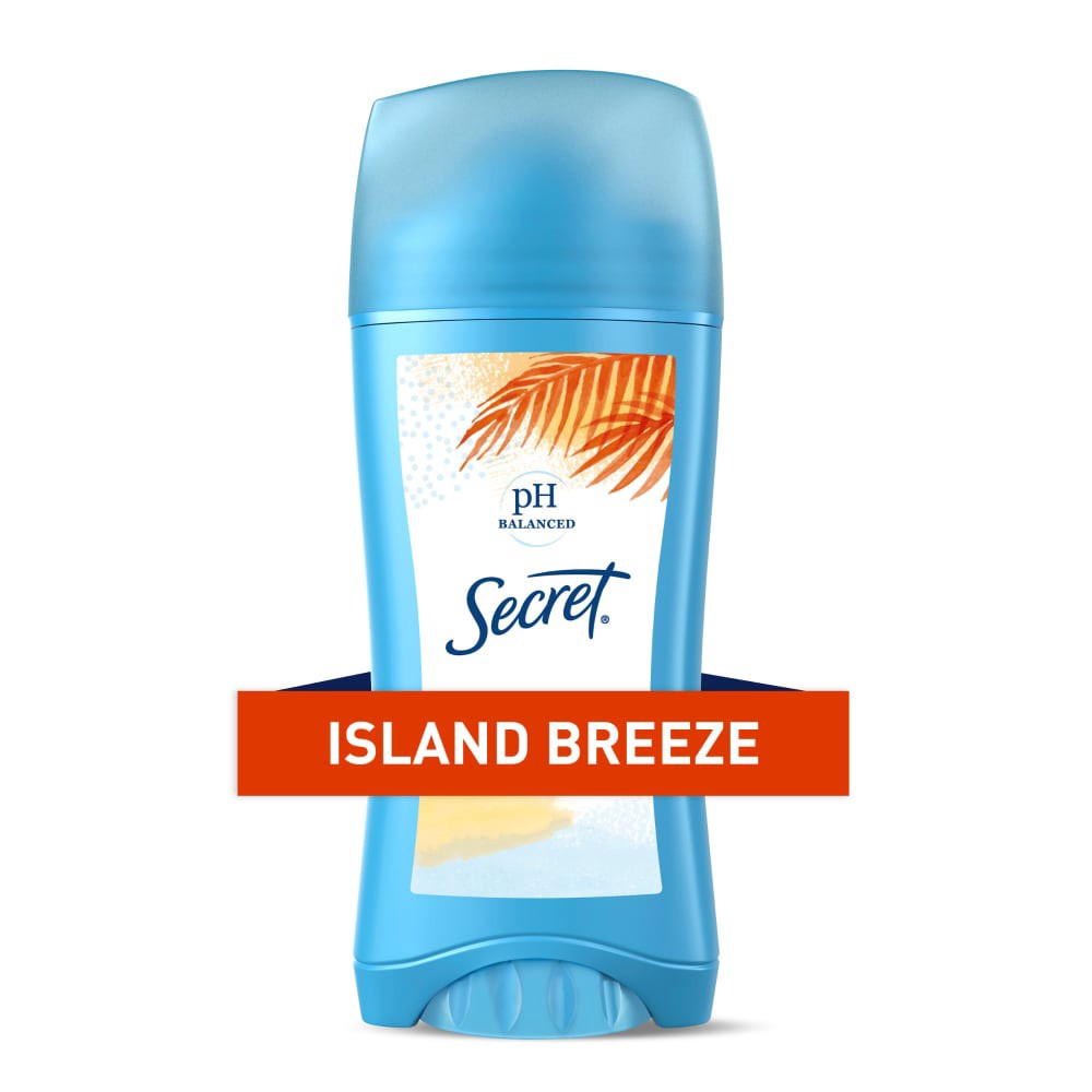 slide 2 of 2, Secret Invisible Solid Island Breeze, Antiperspirant and Deodorant for Women, 2.6 oz