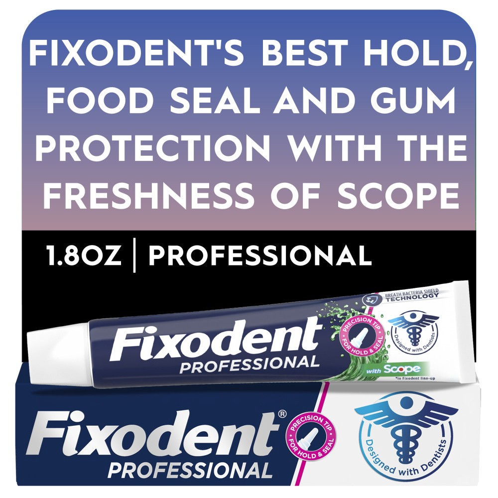 slide 3 of 6, Fixodent Professional Ultimate Denture Adhesive Cream for Full and Partial Dentures, 1.8 oz, 2 Pack, 1.8 oz, 2 ct