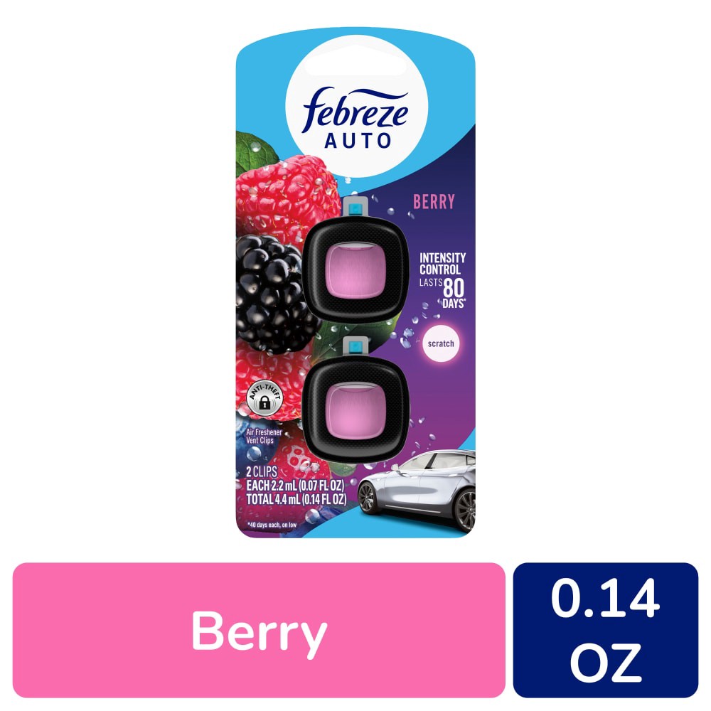 slide 6 of 6, Febreze Auto Berry Car Air Freshener, 2 ct