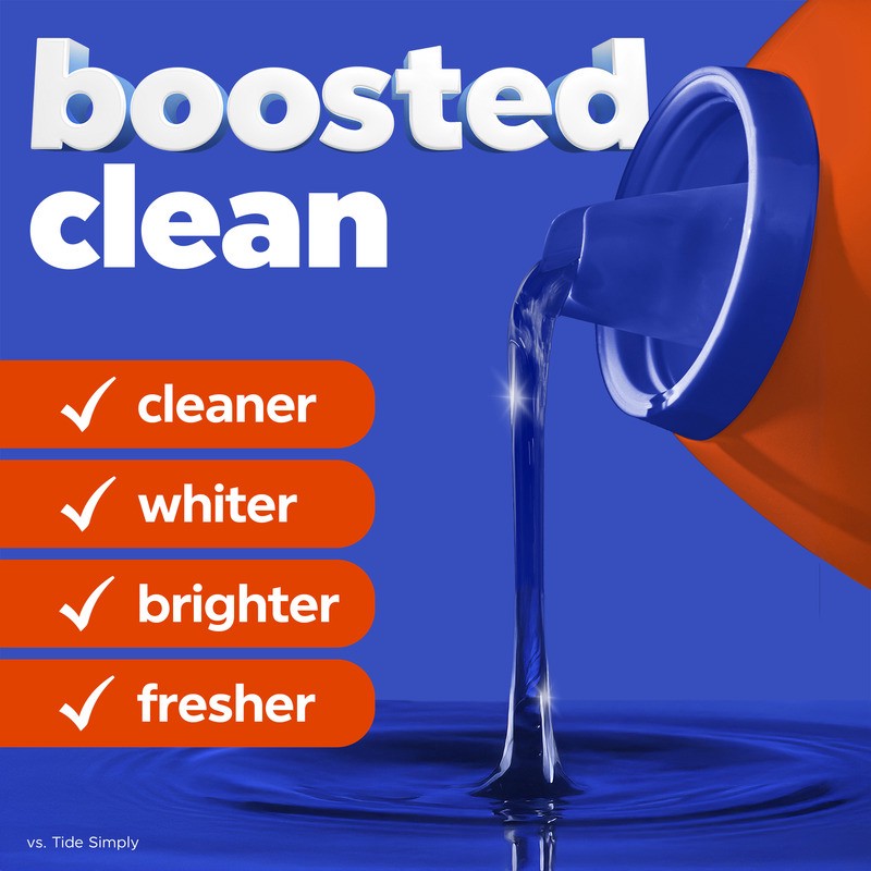 slide 5 of 5, Tide Liquid Laundry Detergent, Original Scent, 48 Loads, 60 fl oz, Boosted Clean even in cold water, laundry soap, concentrated liquid detergent, 1.87 qt