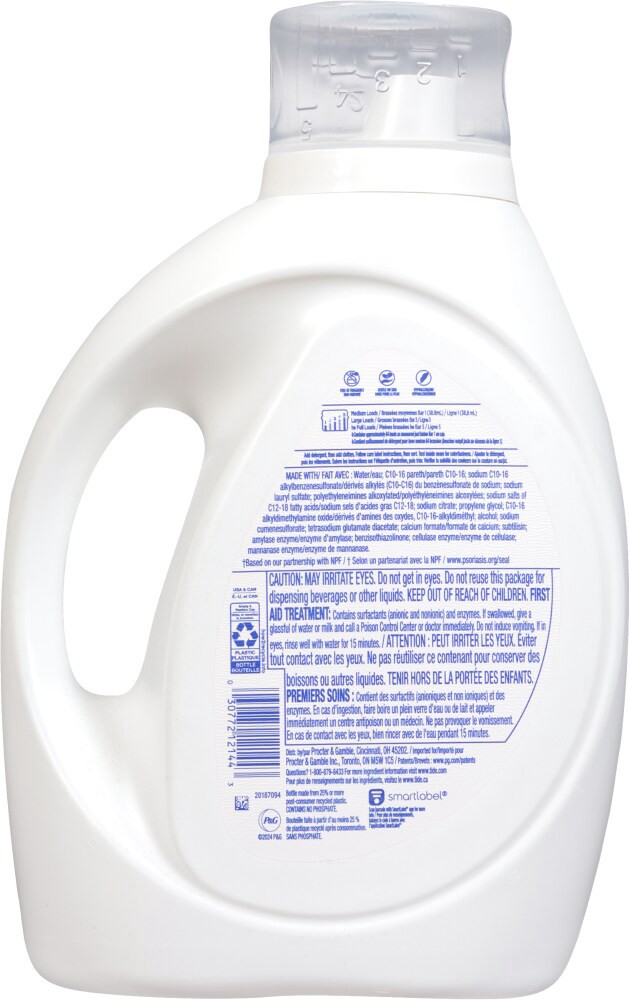 slide 2 of 2, Tide Free & Gentle Liquid Laundry Detergent, 64 Loads, 84 fl oz, Tide Laundry Detergent, Clean Laundry Detergent, 2.62 qt